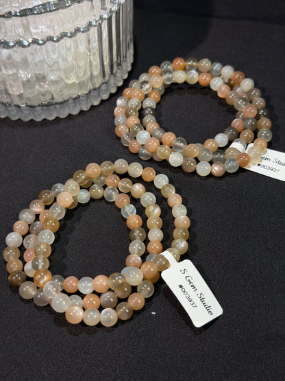 橙月光石多宝多圈