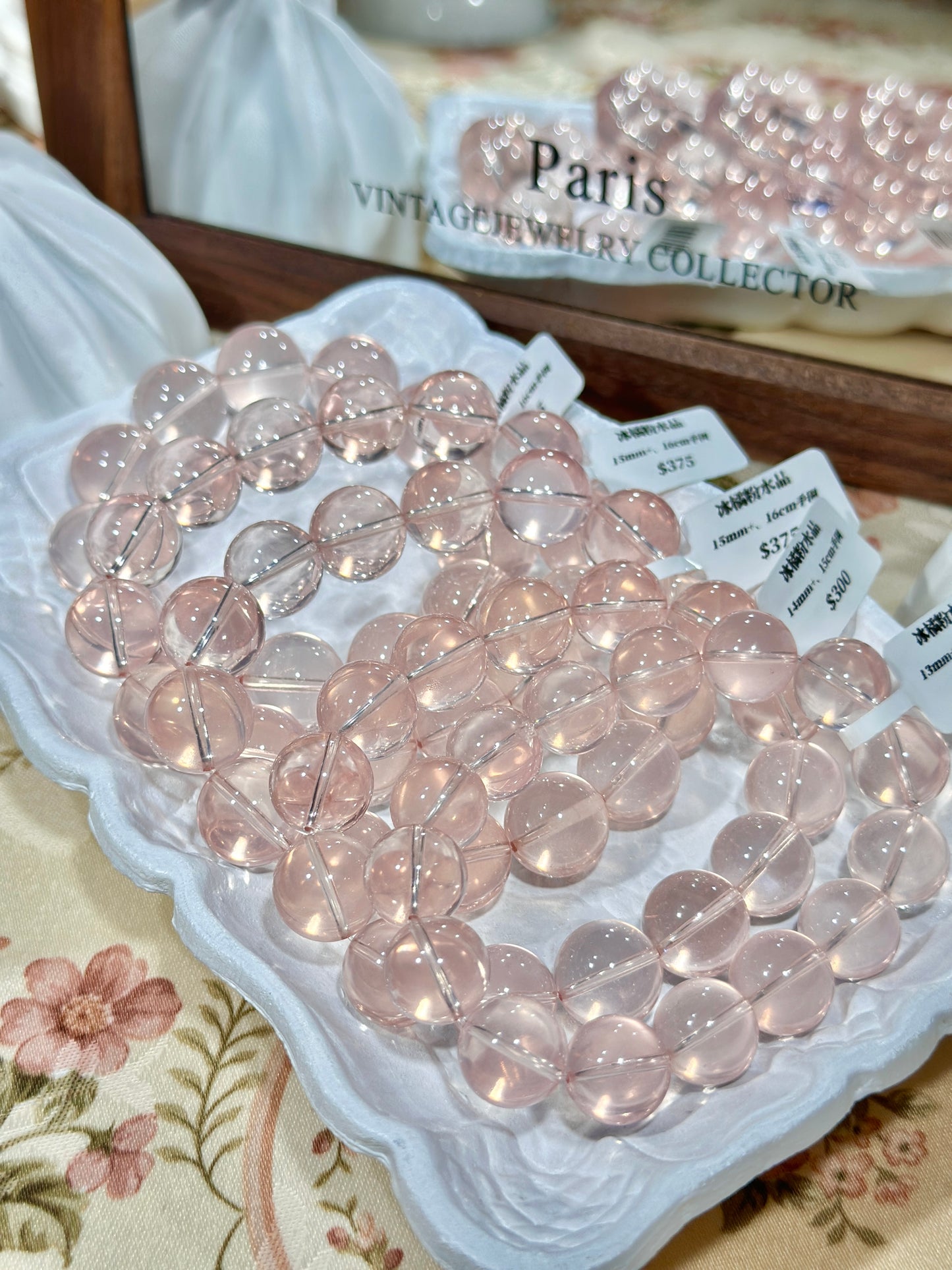 Graduation grade ice orange pink crystal
