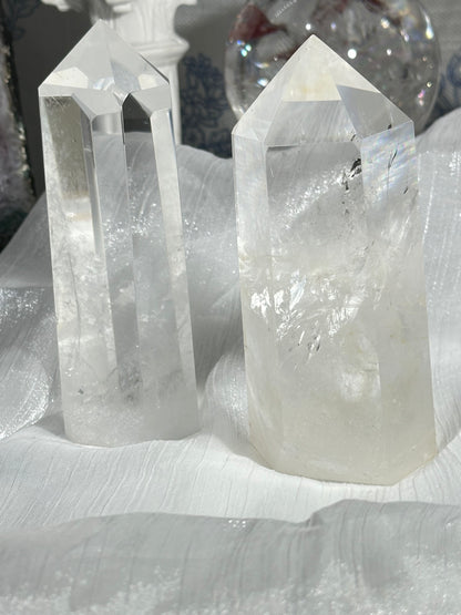 白水晶水晶柱