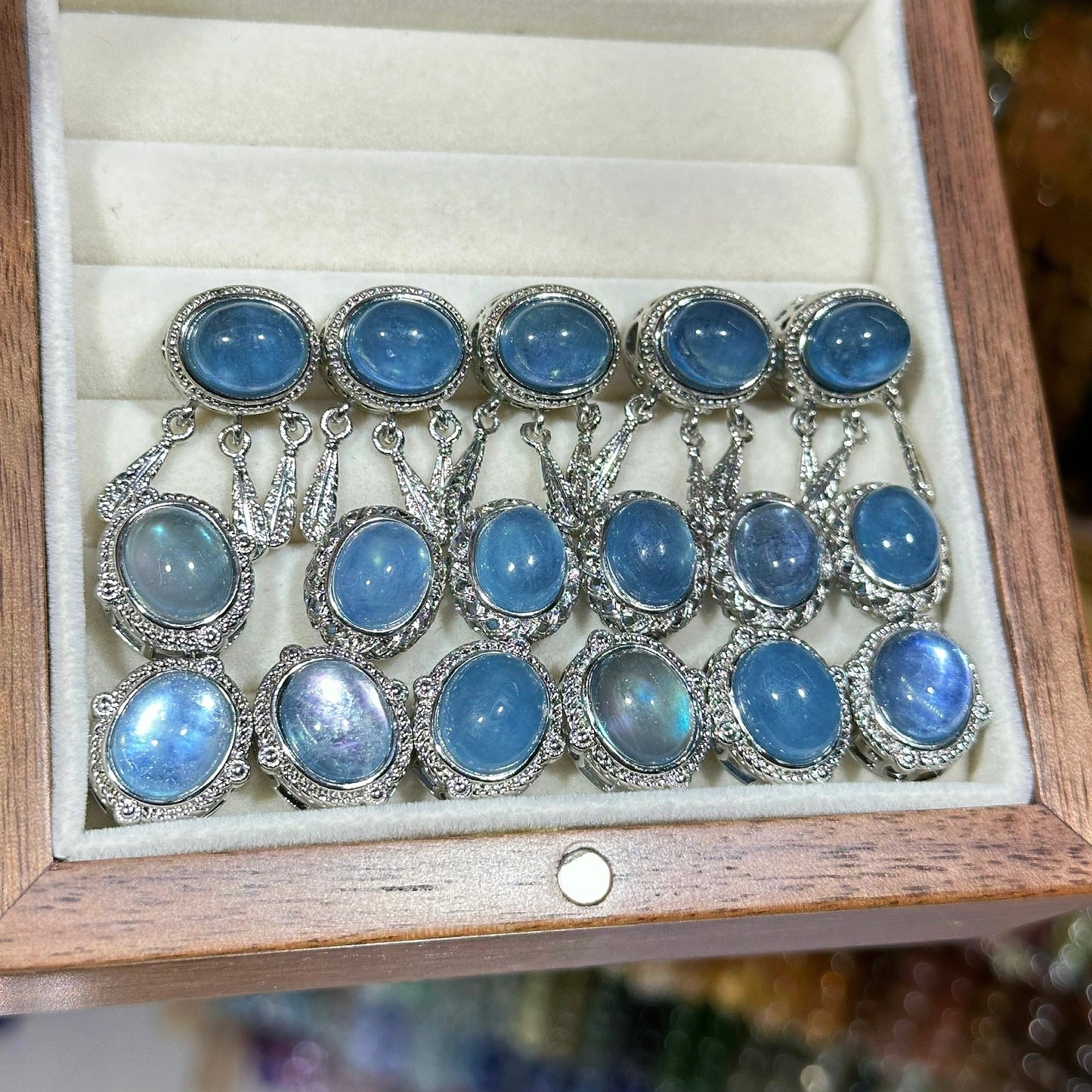 Aquamarine Oval Magic Box