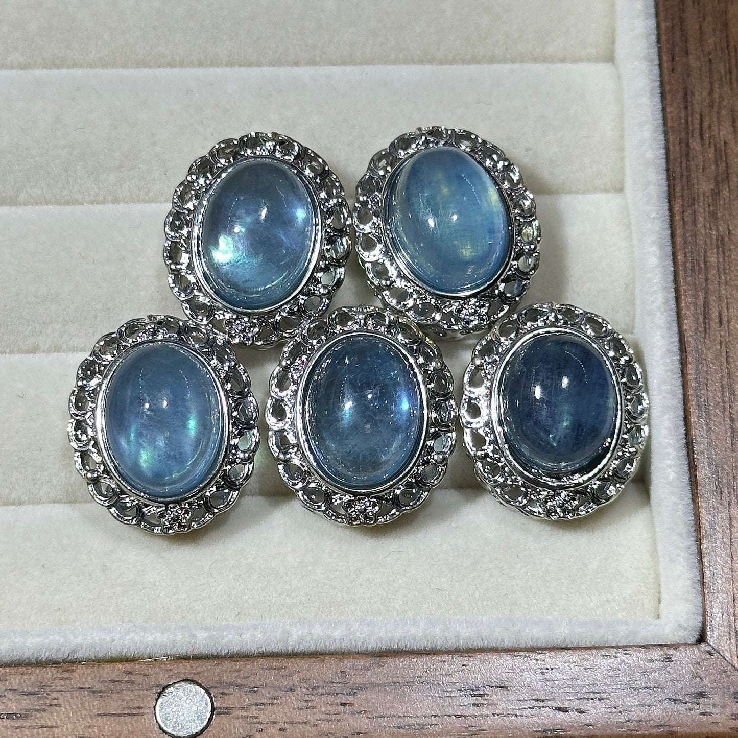 Aquamarine Oval Magic Box