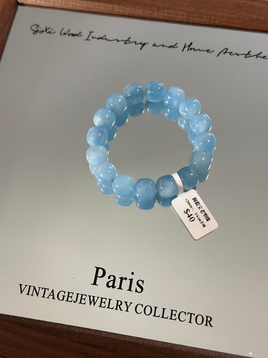 Aquamarine old style beads