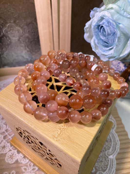 豆沙粉兔毛水晶