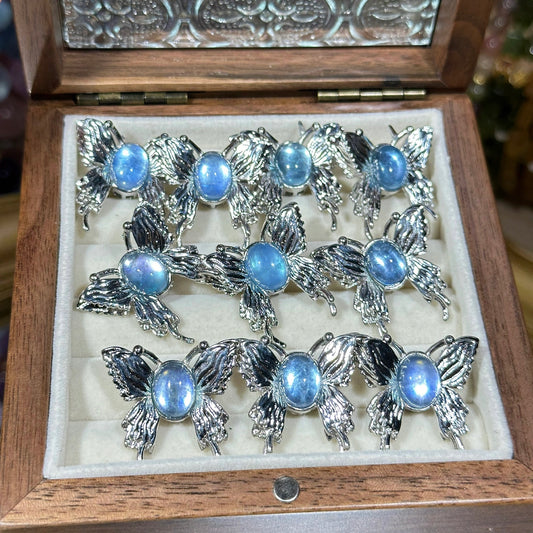 Aquamarine Big Butterfly Magic Box