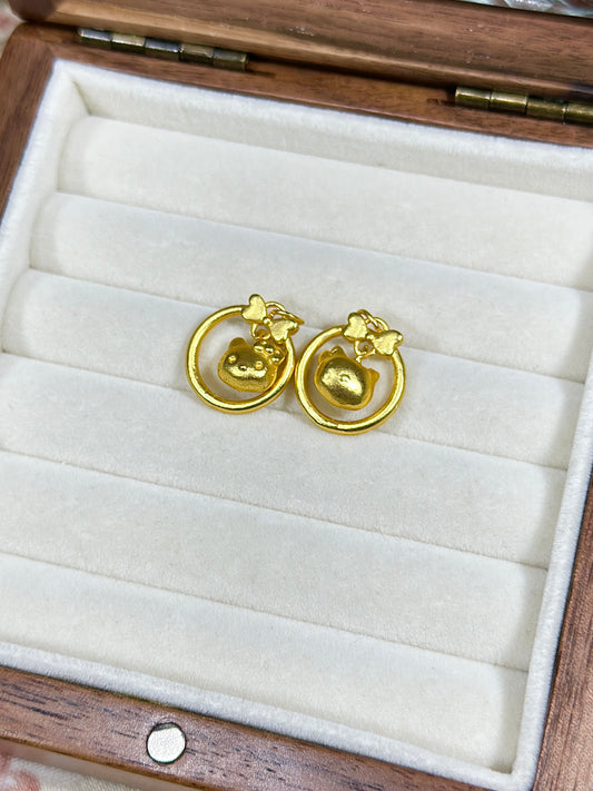 金色凯蒂猫圆牌滴流