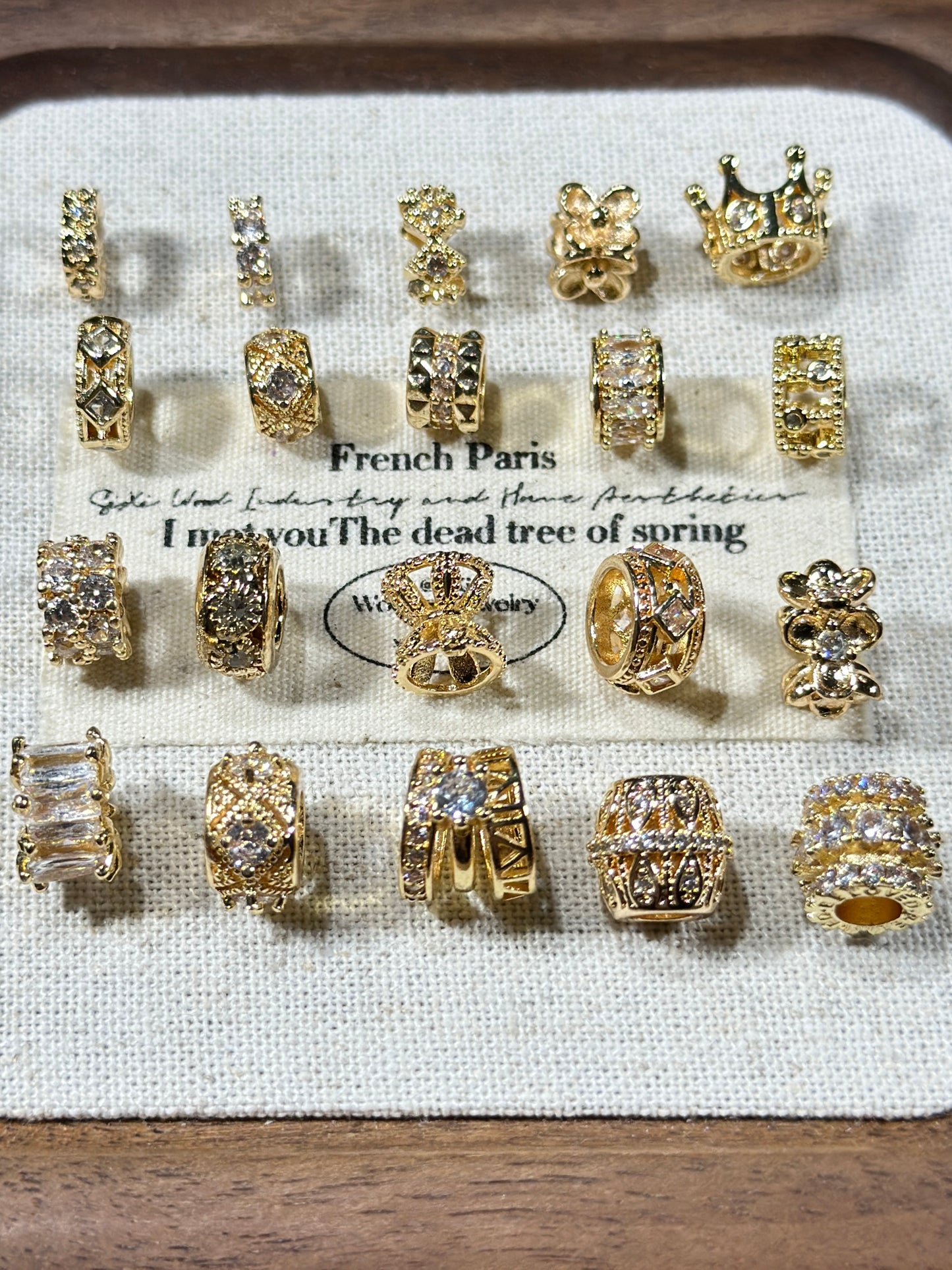 浅金色隔珠跑环隔片