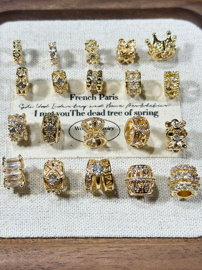 浅金色隔珠跑环隔片