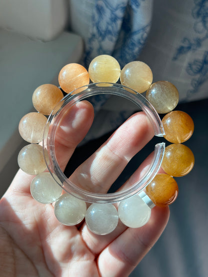 白橘渐变彩兔毛