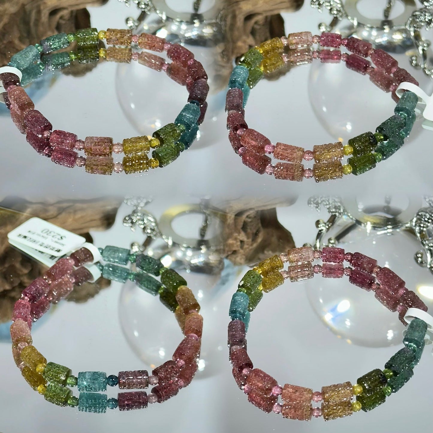 Candy Tourmaline Round Barrel Beads