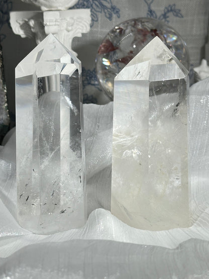 白水晶水晶柱